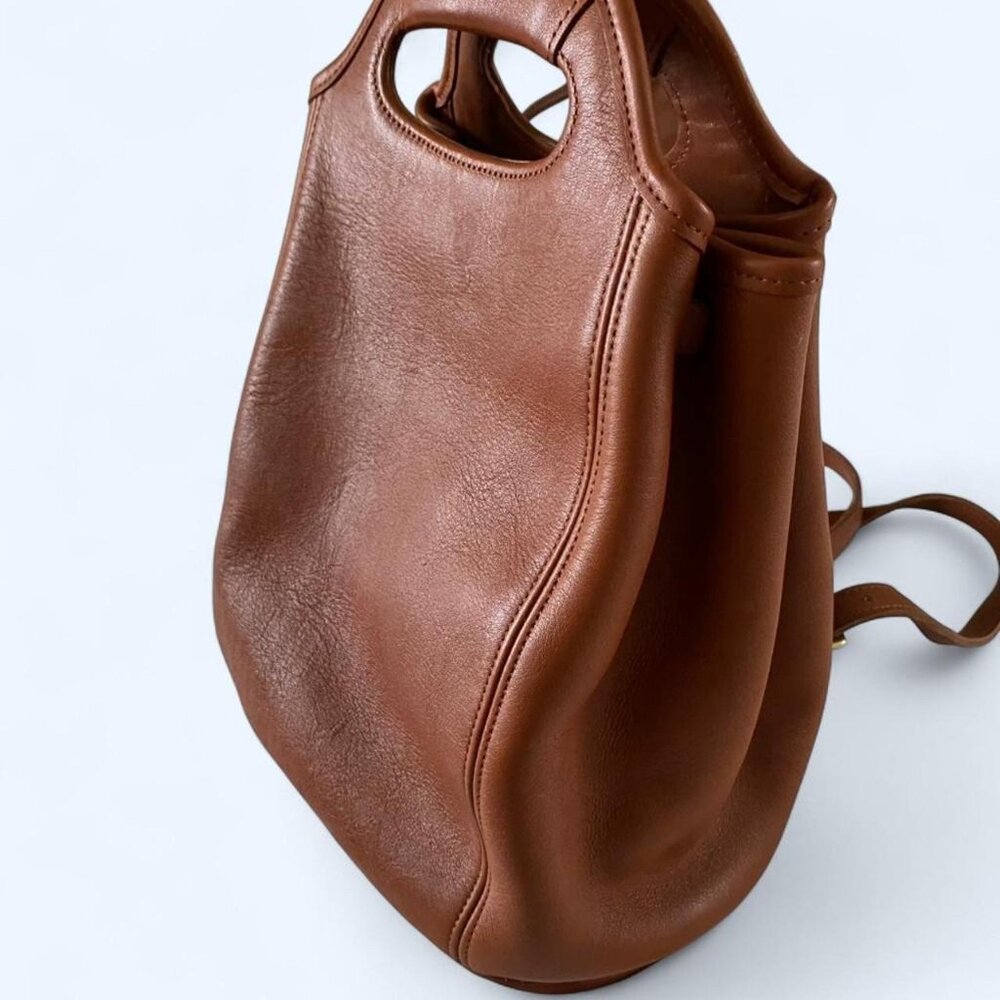 Vintage Coach Drawstring Backpack No. 9994 British Tan Leather